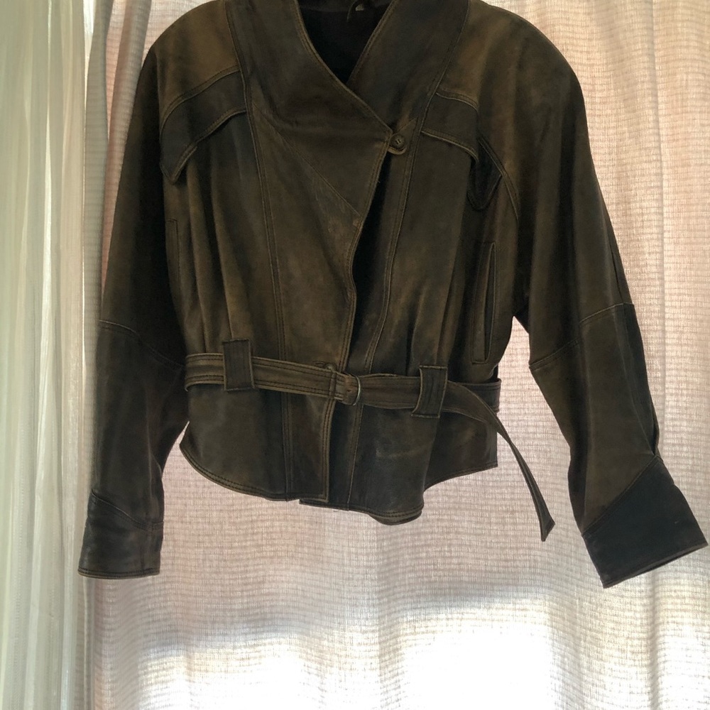 80’s leather pleather jacket
